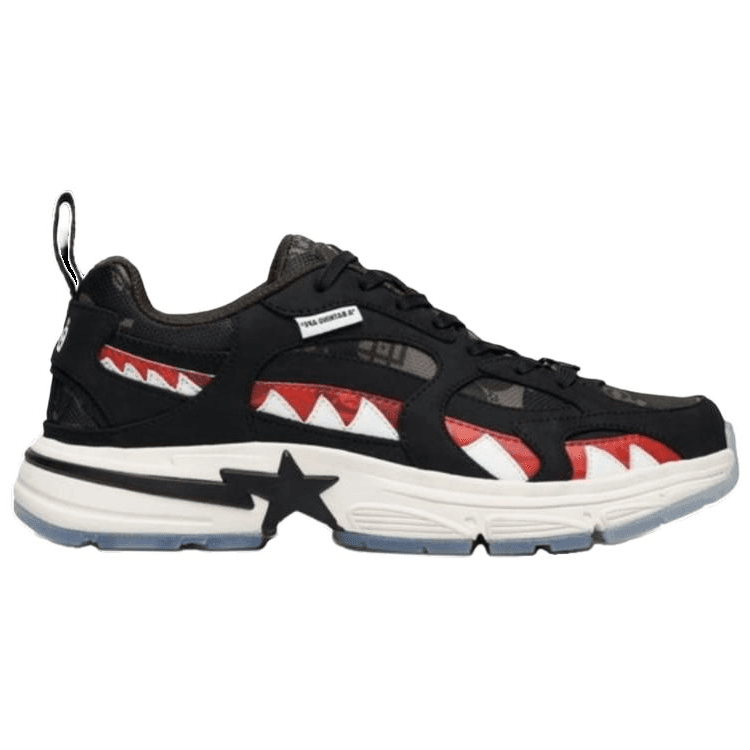 Кроссовки CLOT X A BATHING APE SHARK STA Устойчивая к истиранию Низкая Повседневная Обувь Унисекс Черная - изображение 2