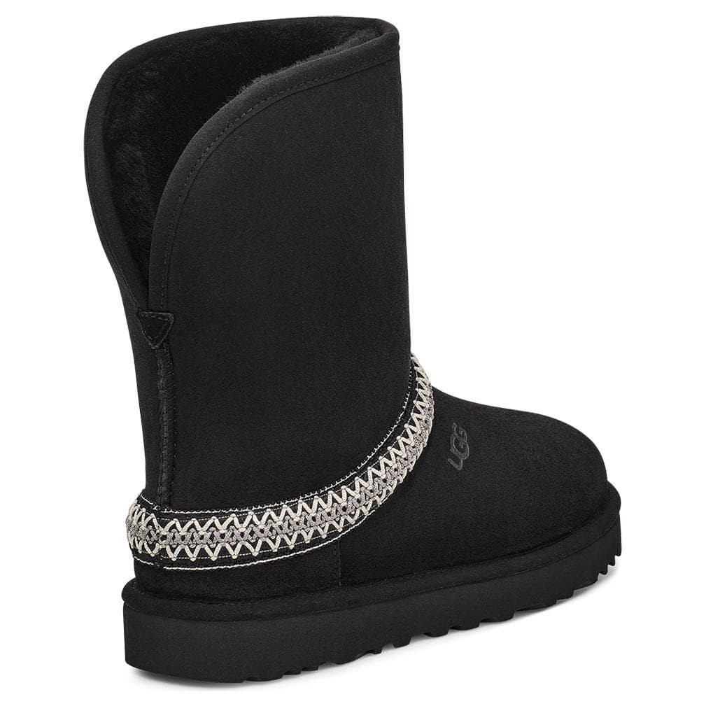 Ботинки зимние UGG Термический противоскользящий с флисовой подкладкой однотонный с круглым носом короткие снегоботинки женские черные - изображение 4
