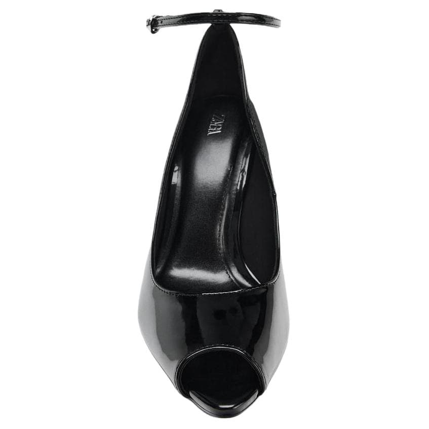 Туфли ZARA PU (полиуретан) Узкий каблук Высокие каблуки 10 см Женские Черный - изображение 5