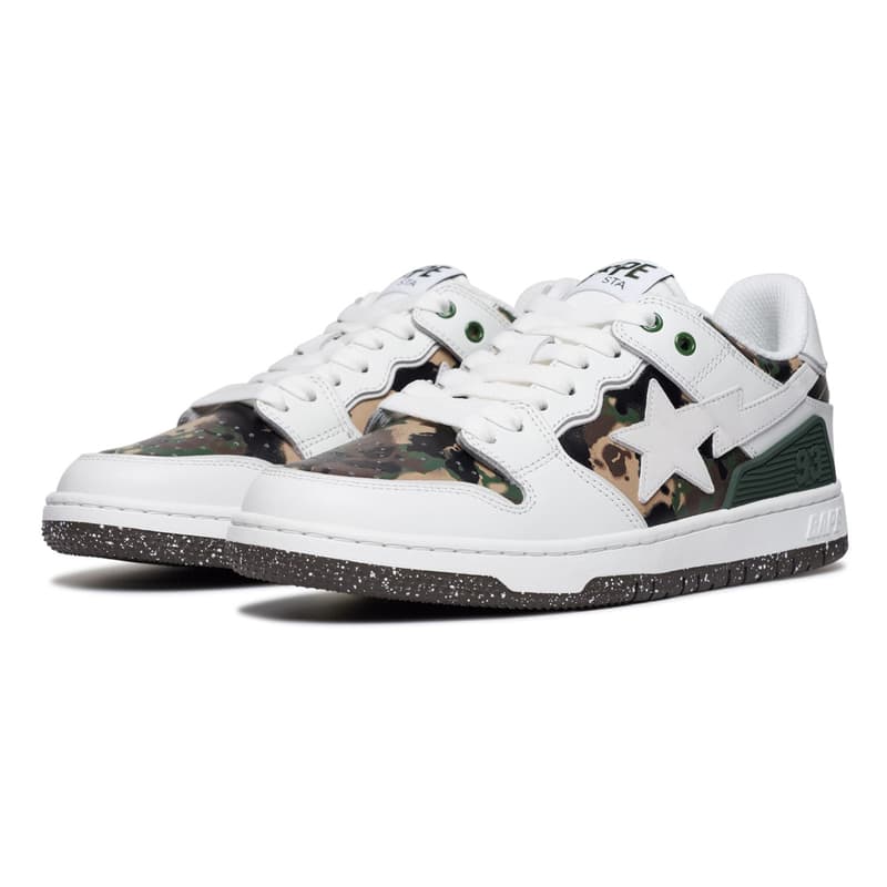 Кроссовки A BATHING APE Низкие кроссовки для скейтбординга Мужские Белые - изображение 3
