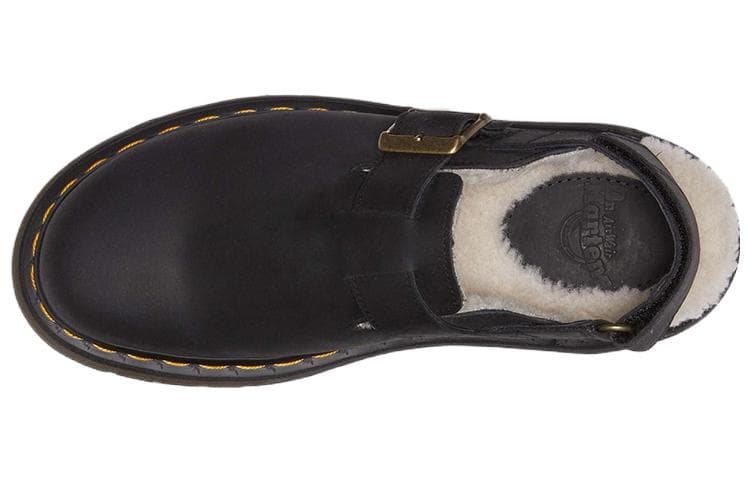 Тапочки Dr.Martens Кожа Повседневная Обувь Женская Черная - изображение 3