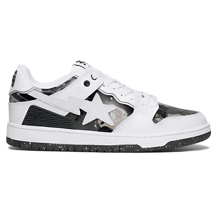 Кроссовки A BATHING APE Низкие кроссовки для скейтбординга Мужские Белые - изображение 2