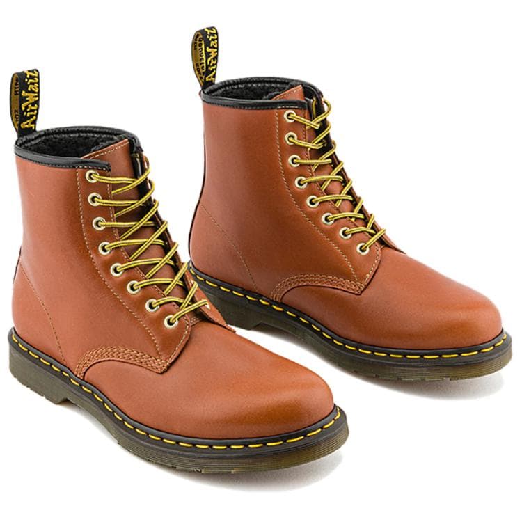 Ботинки Dr.Martens 1460 Коровья кожа Короткие армейские ботинки Унисекс Рыжевато-коричневый - изображение 2