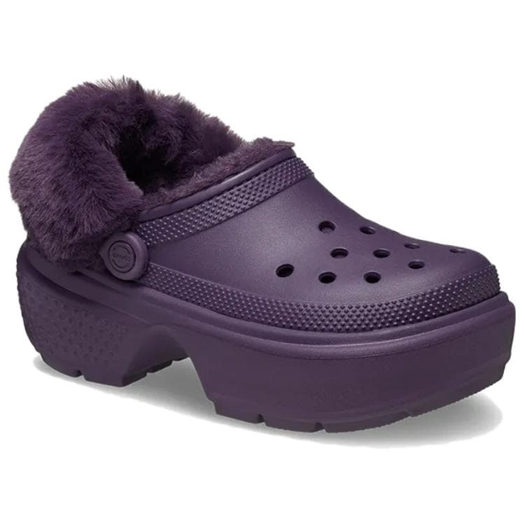 Сабо Crocs Stomp ЭВА Сабо Женские Глубокий Ирисовый Фиолетовый Плюшевый Секция Несъемная и Разборная - изображение 3