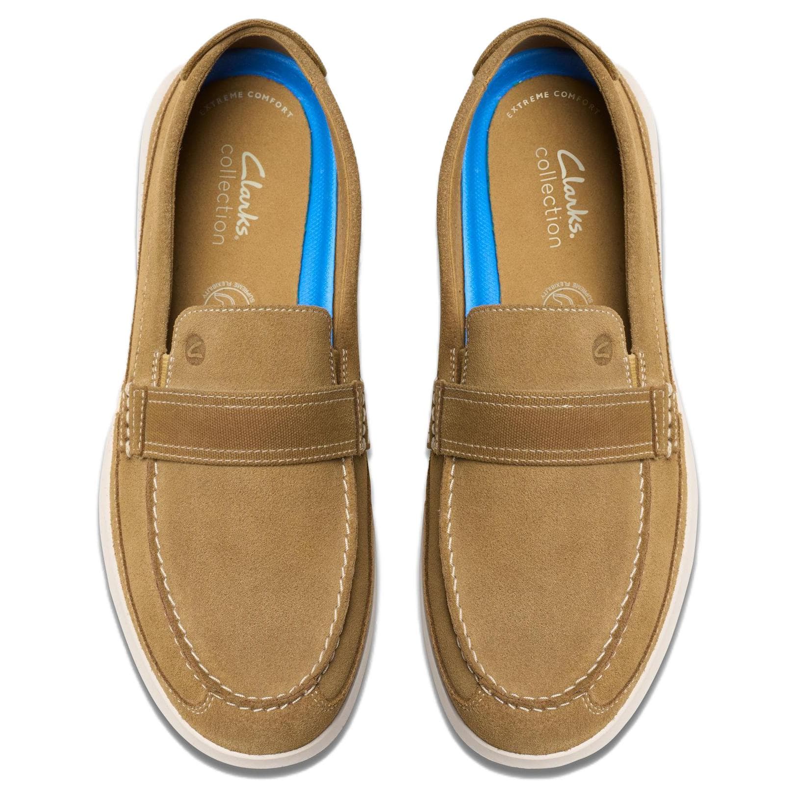 Лоферы Clarks Flexway Полоска Искусственная замша Лоферы Мужские Песочный - изображение 4