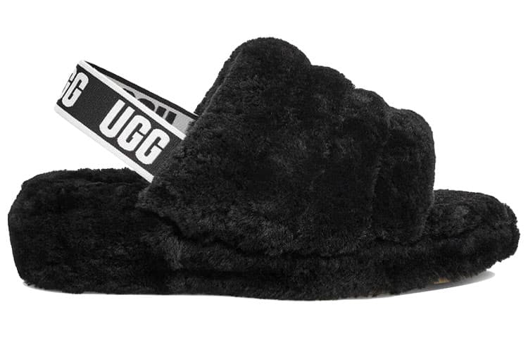 Шлёпанцы UGG Fluff Yeah Black - изображение 2
