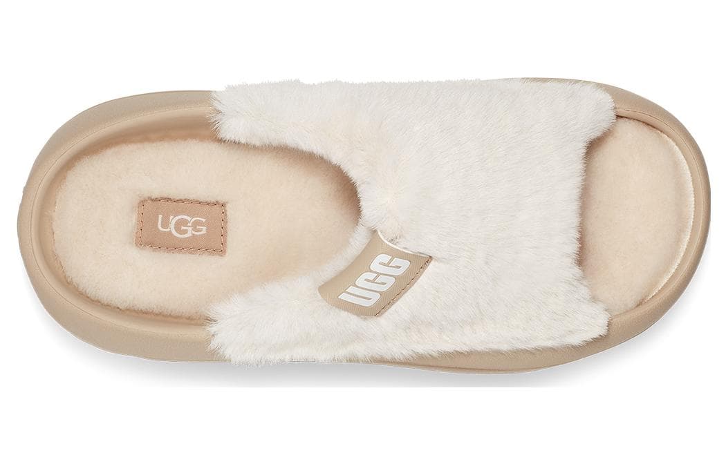 Сандалии UGG Suede Slide Sandals Cream - изображение 4