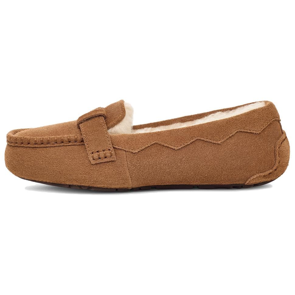 Тапочки UGG Коровья кожа Повседневная обувь Женская Каштановый - изображение 2