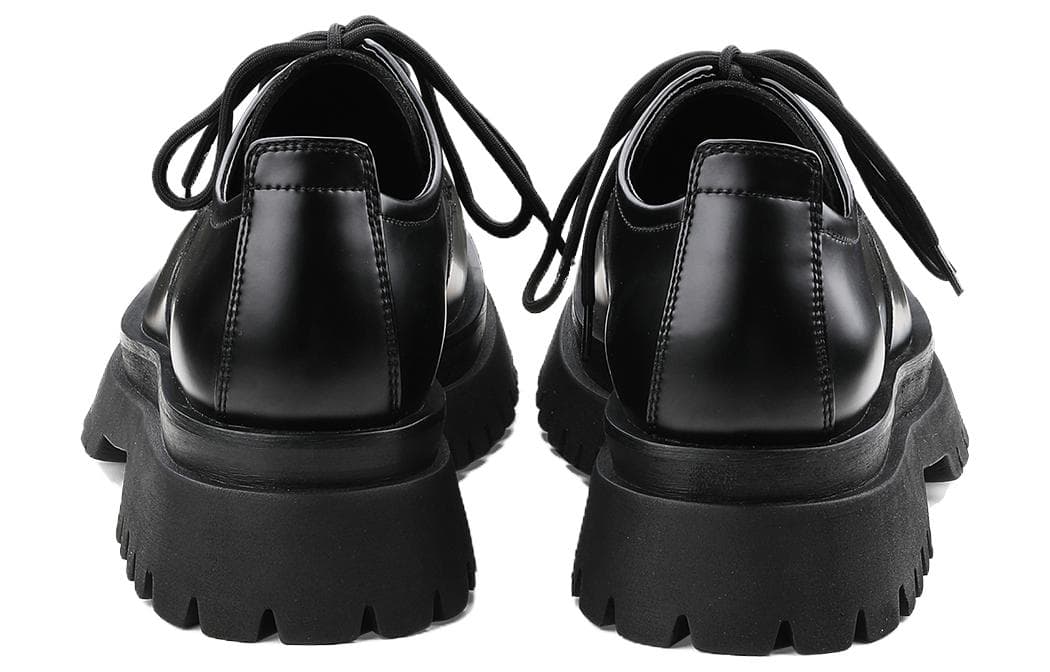 HANQIAORIJI Black Blood Collection Повседневные кожаные туфли Унисекс Черный - изображение 5