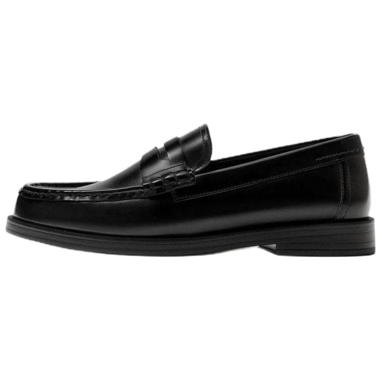 Лоферы ZARA Лоферы из коровьей кожи Мужские Черные - изображение 1