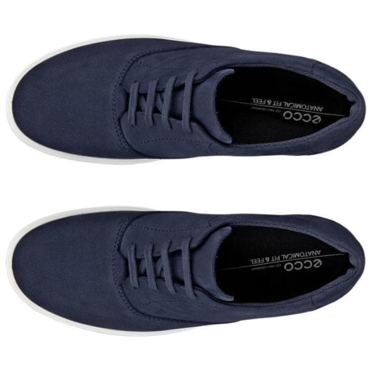 Кроссовки Ecco Classic Leather Low Топ Скейтборд Кроссовки Женские Морской Синий - изображение 4