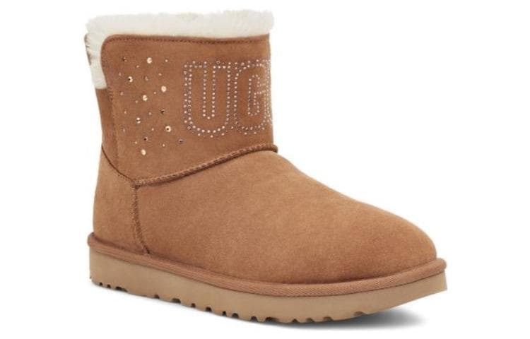 Ботинки зимние UGG Short Crystal Embellished Boot Chestnut - изображение 3