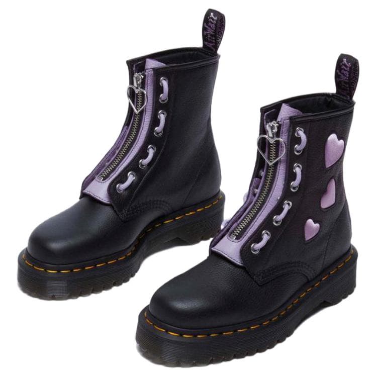 Ботинки Dr.Martens Текстиль Коровья кожа Короткие армейские ботинки Женские Черный - изображение 3