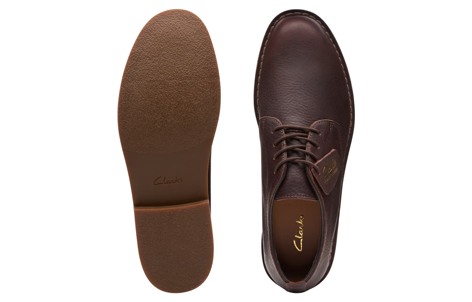 Clarks Desert London 2 Коровья кожа Повседневные кожаные туфли Мужские Коричневые - изображение 3