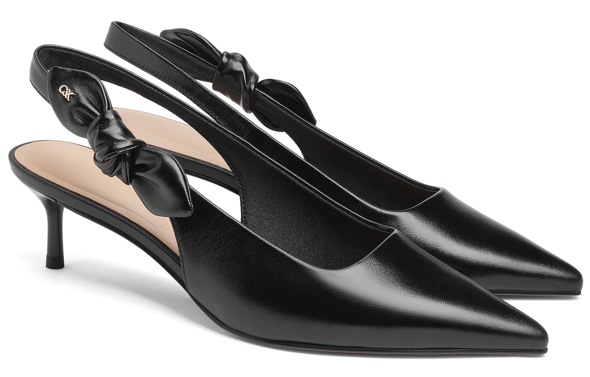 Туфли CHARLES&KEITH Овечья кожа элегантные туфли-лодочки с заостренным носком и бантом на тонком каблуке 5см женские - изображение 2