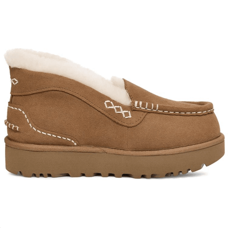 Ботинки зимние UGG ANSLEY Ткань Короткие Снежные Ботинки Женские Коричневые - изображение 2