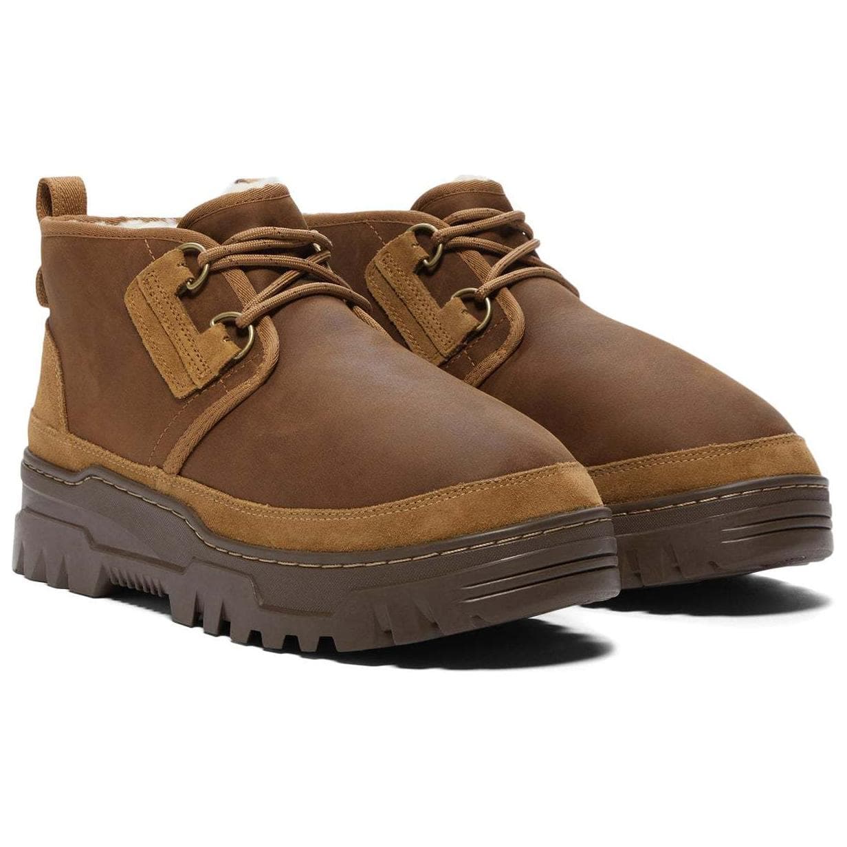 Ботинки зимние UGG Neumel с флисовой подкладкой комфортные универсальные короткие зимние ботинки для мужчин коричневые - изображение 3