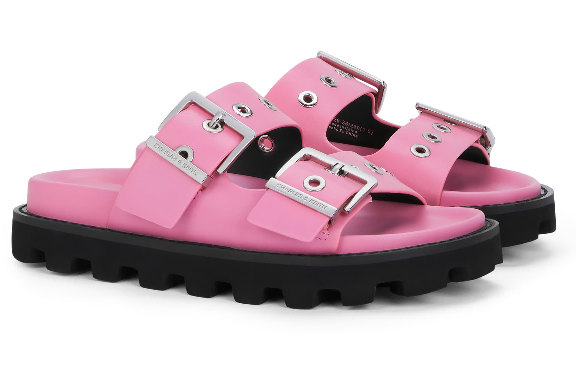 Сандалии CHARLESKEITH ck PU 2.2cm BlackWhitePink - изображение 2