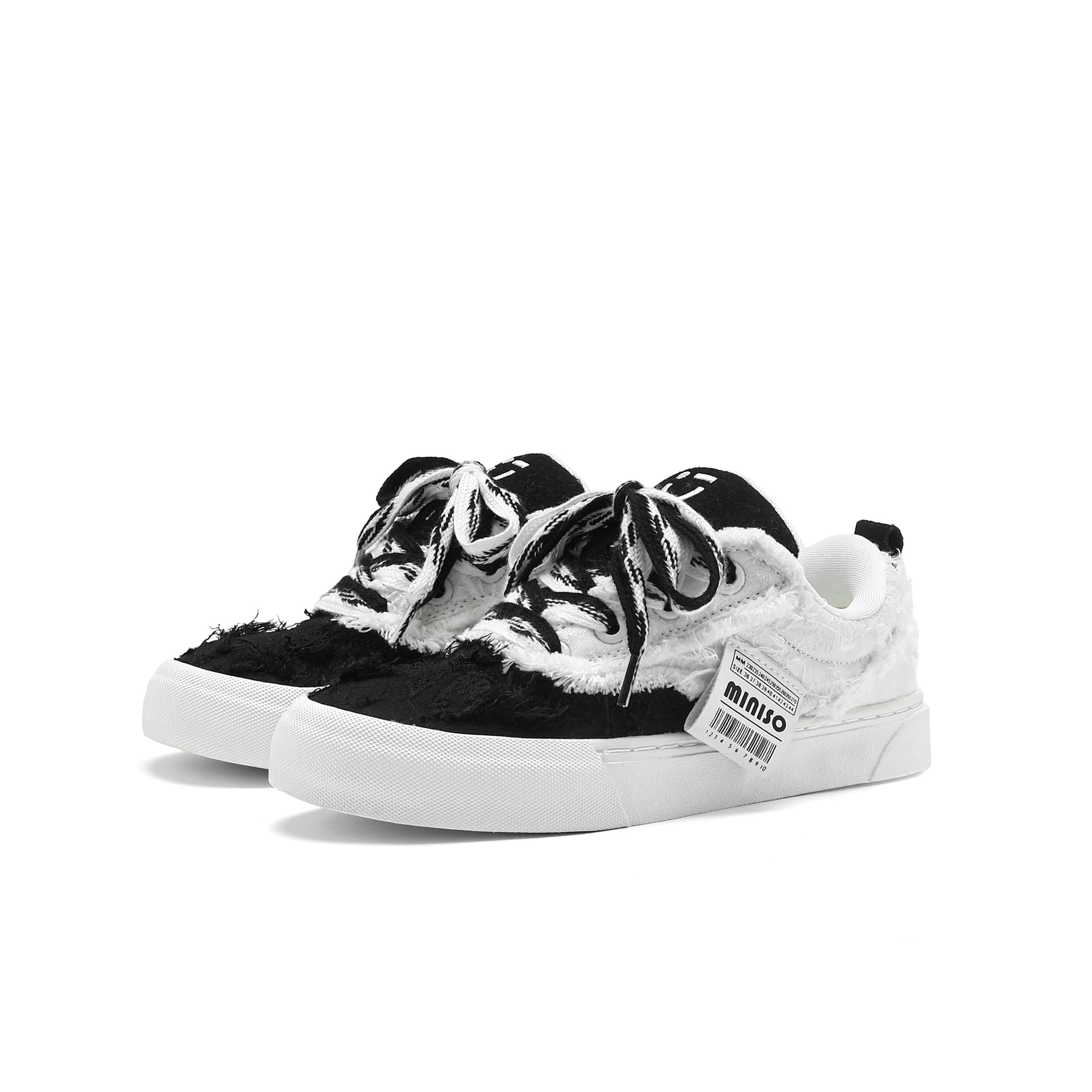 Кеды Miniso Low-Top Classic White Black Unisex Miniso Низкие кеды Классические Белый Черный Унисекс - изображение 2