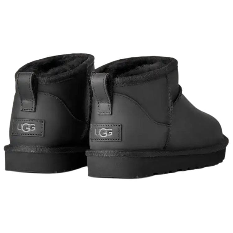 Ботинки зимние UGG CLASSIC ULTRA MINI Термостойкие Снежные Ботинки Женские Черные - изображение 4