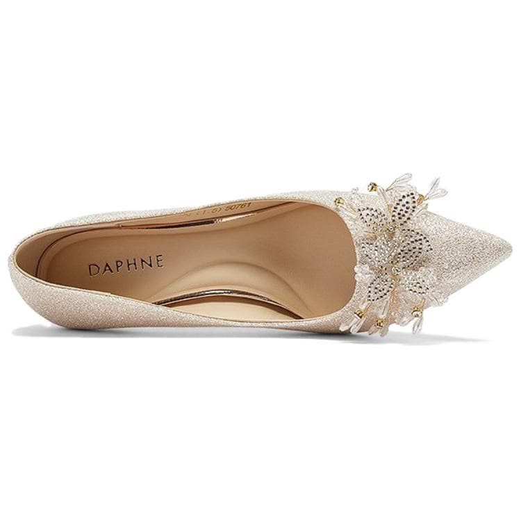 Туфли Daphne Wedding Shoes Collection Квадратный каблук Высокие каблуки Женские Шампанское золото - изображение 3