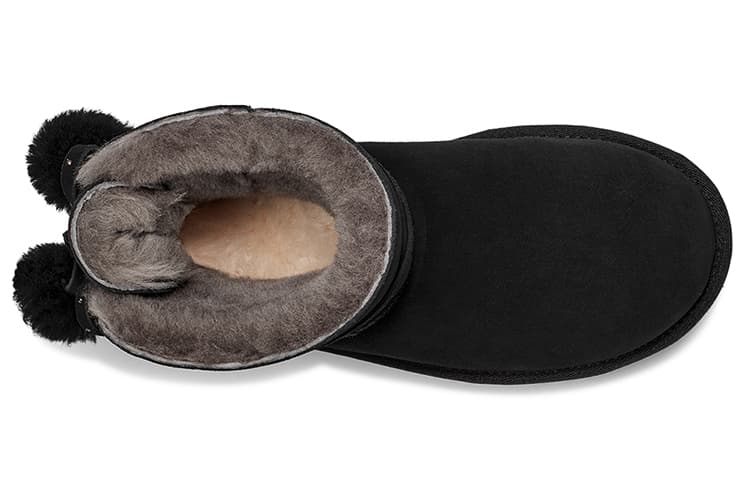 Ботинки зимние UGG Mini Bailey Bow Pom Black - изображение 5