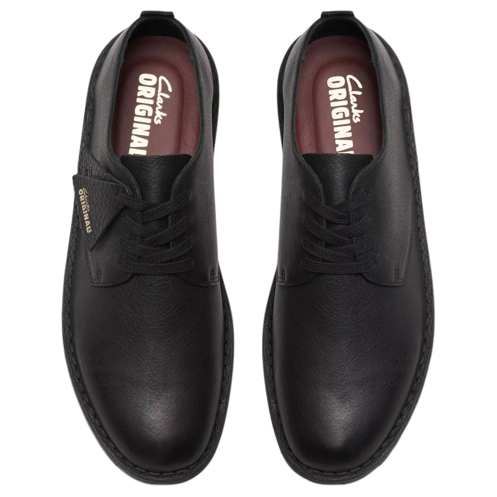 Ботинки Clarks Кожа Повседневная Обувь Мужская Черная - изображение 4