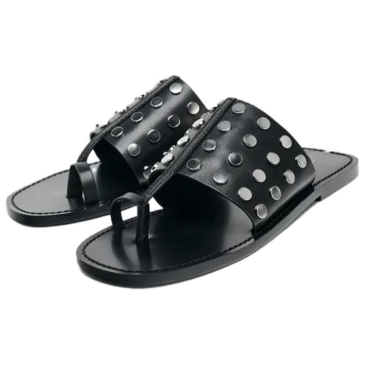 Сандалии ZARA Женские резиновые тапочки слайд черные - изображение 2