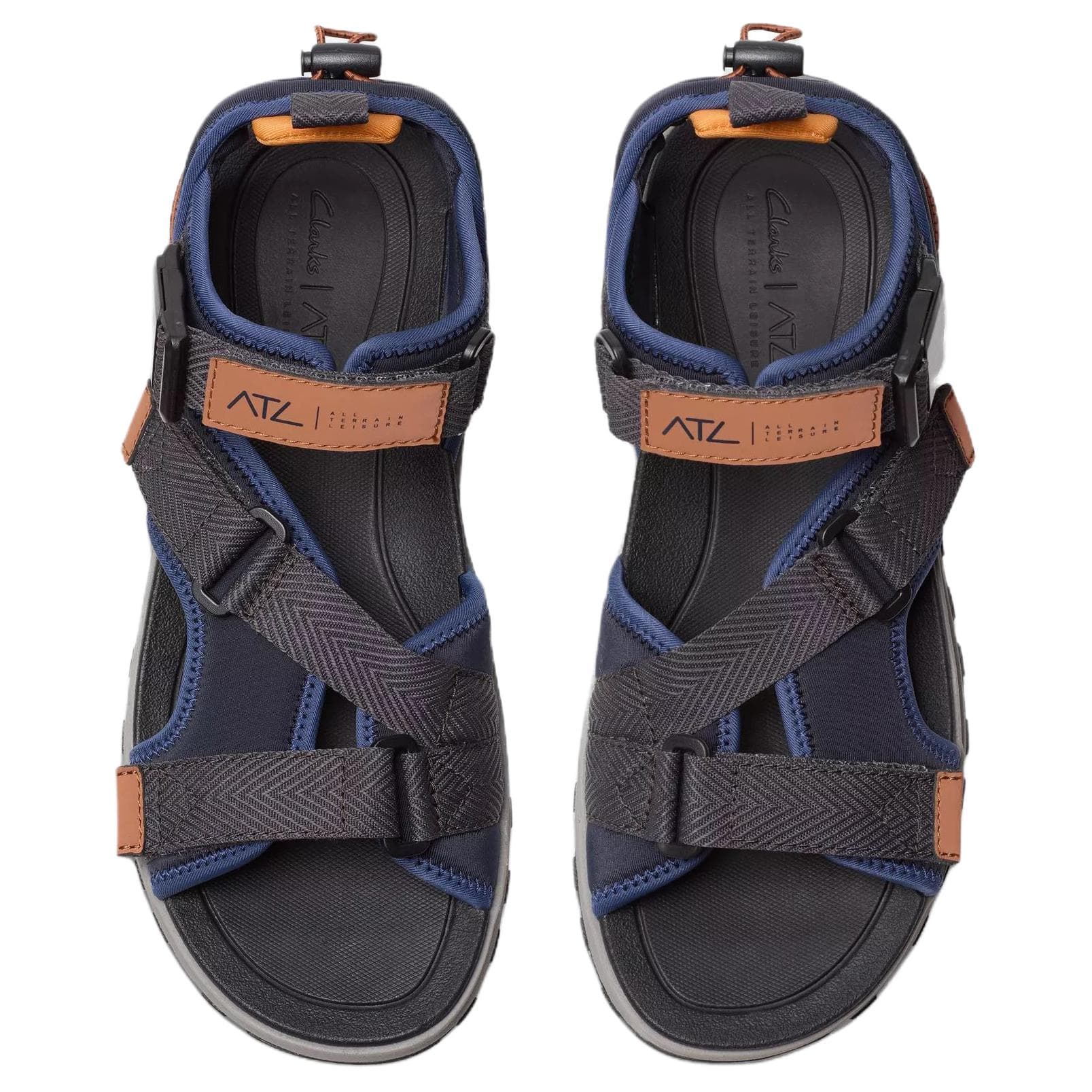 Сандалии с ремешком Clarks ATL TREK Прилив Бычья замша Пляжные сандалии Мужской Морской синий - изображение 4