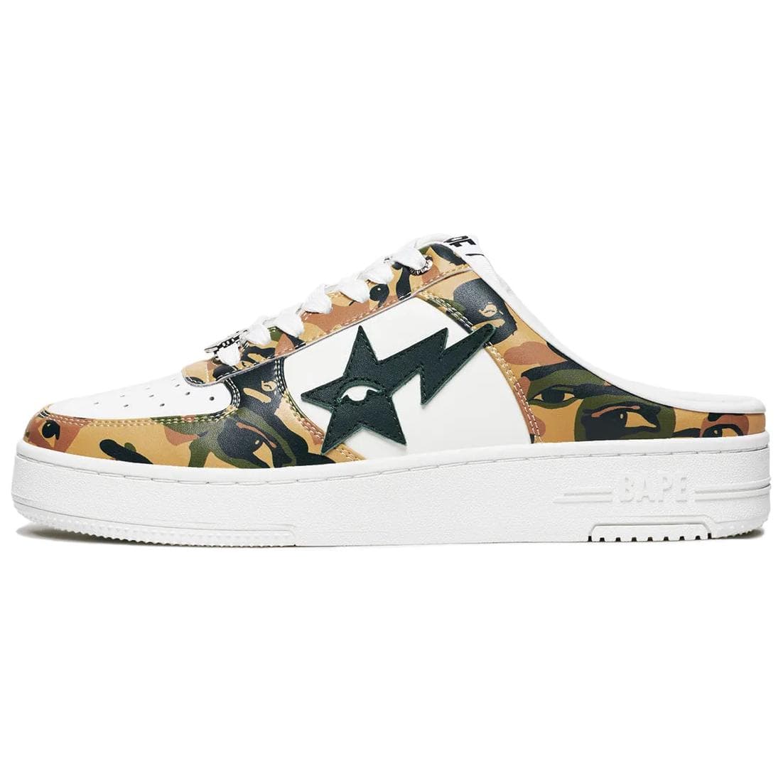 Сандалии A BATHING APE x KidSuper BAPE STA Унисекс Бело-зеленый - изображение 1