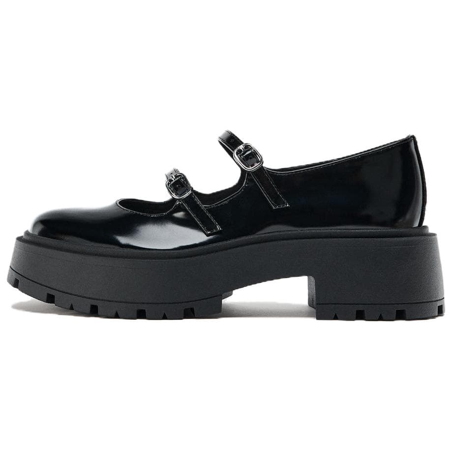 ZARA Платформа Туфли Мэри Джейн 7 см Женские Черные - изображение 1