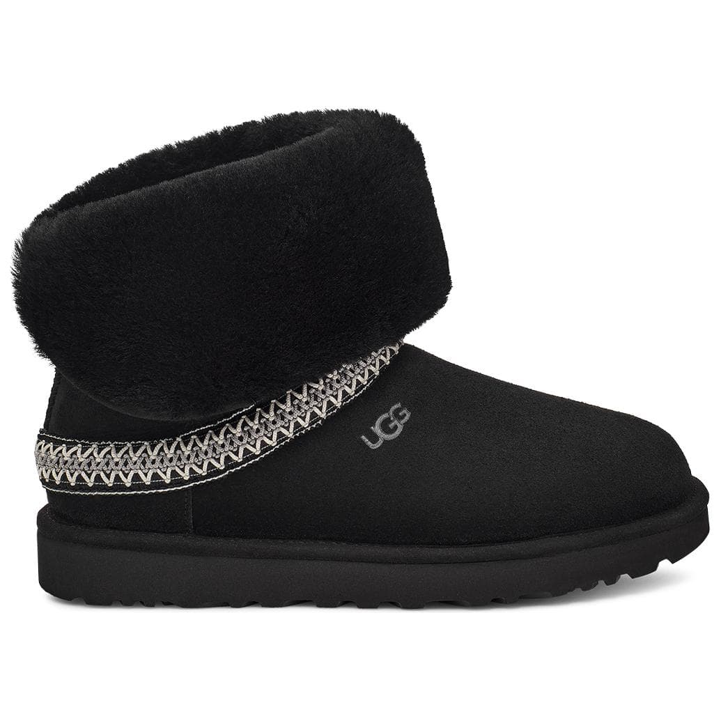 Ботинки зимние UGG Термический противоскользящий с флисовой подкладкой однотонный с круглым носом короткие снегоботинки женские черные - изображение 5