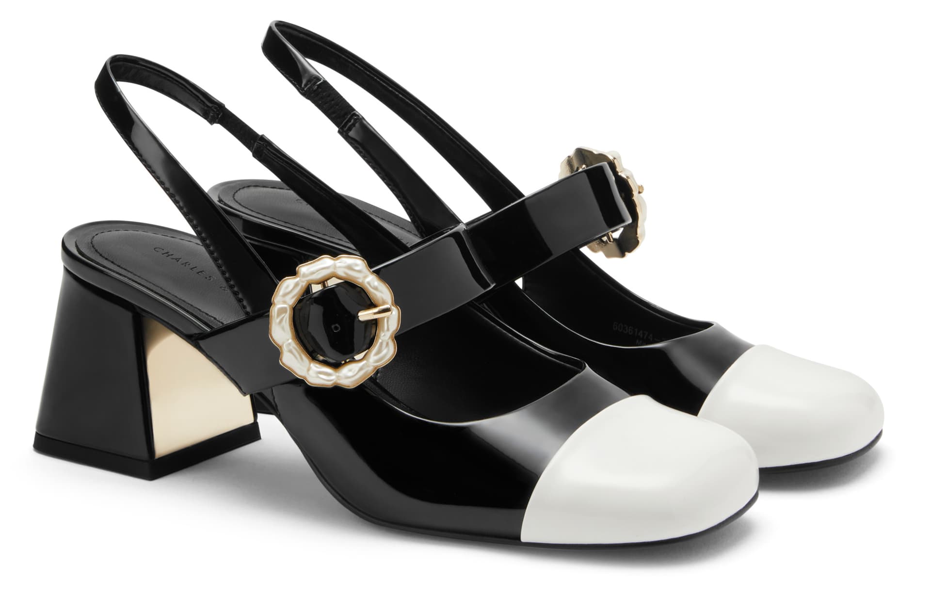 Туфли CHARLES&KEITH Туфли Мэри Джейн с закрытым носком на грубом каблуке 6см женские - изображение 2