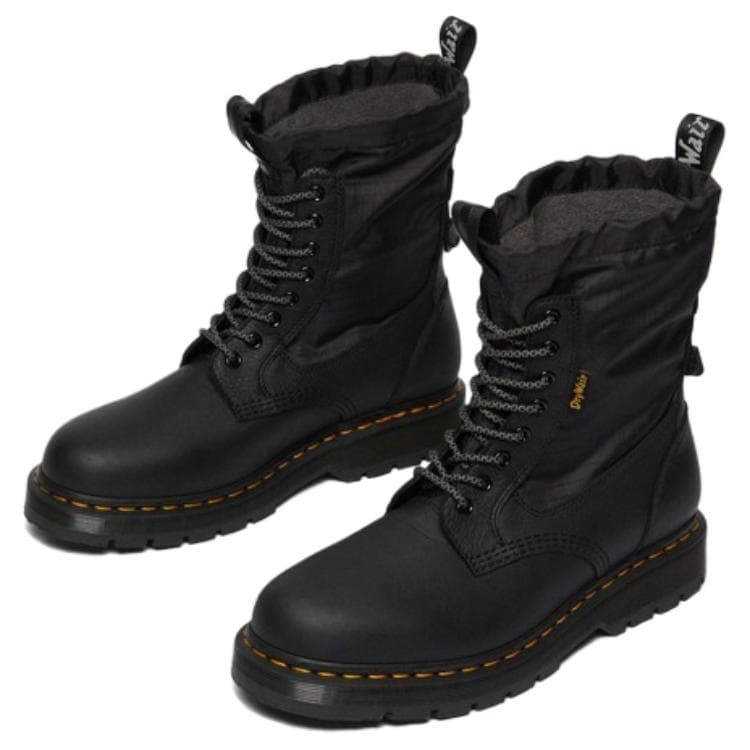 Ботинки Dr.Martens 1460 Кожаные Короткие Армейские Ботинки 3,5 см Унисекс Черные - изображение 3