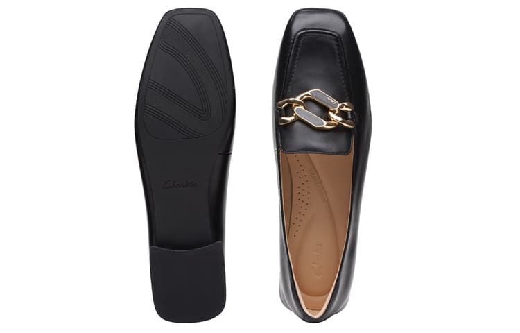 Тапочки Clarks Повседневная обувь из коровьей кожи женская черная - изображение 3