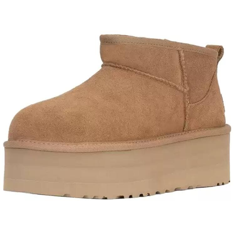 Ботинки зимние UGG Термический Износостойкий Минималистский стиль Универсальный 5 см Платформа с флисовой подкладкой Короткий - изображение 3