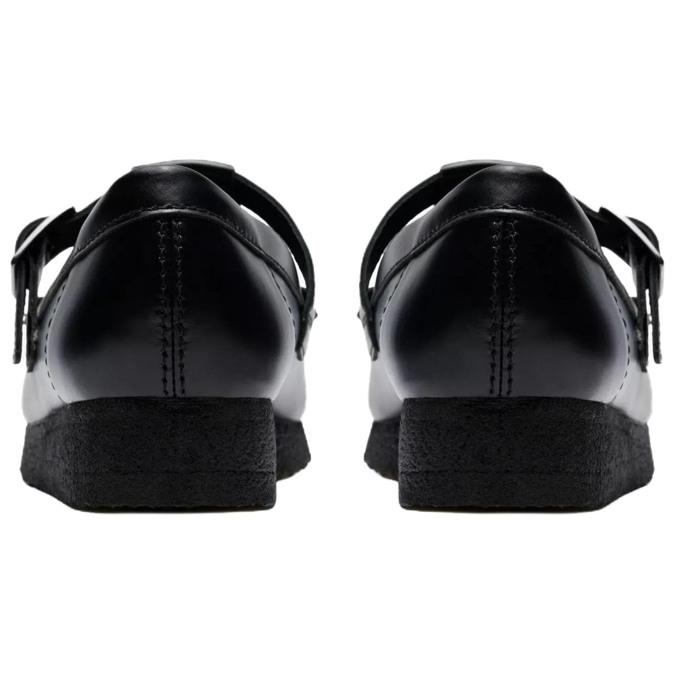Тапочки Clarks Wallabee T Bar Кожа Повседневная обувь Женская Черная - изображение 5