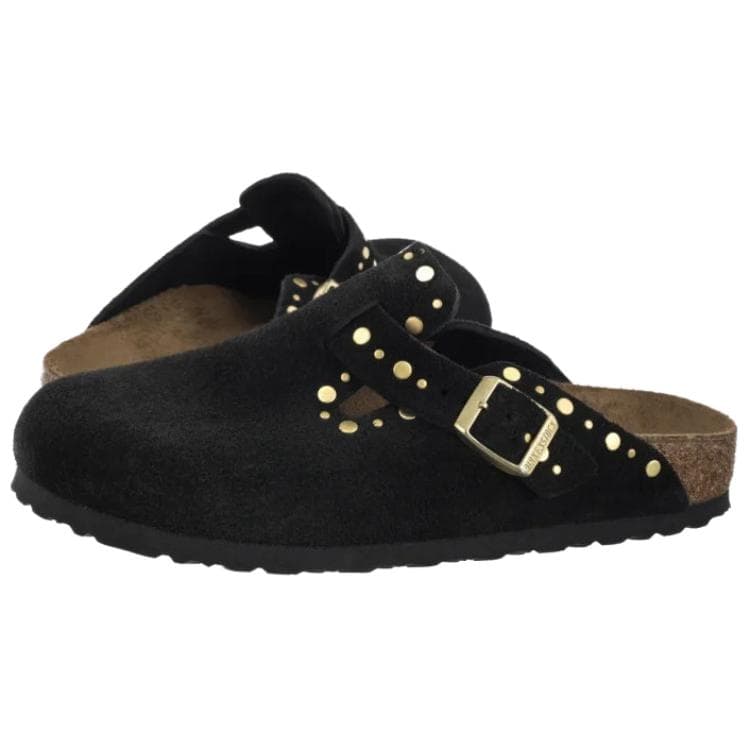 Сандалии Birkenstock Boston Домашние тапочки с закрытым носом Женский Черный - изображение 3