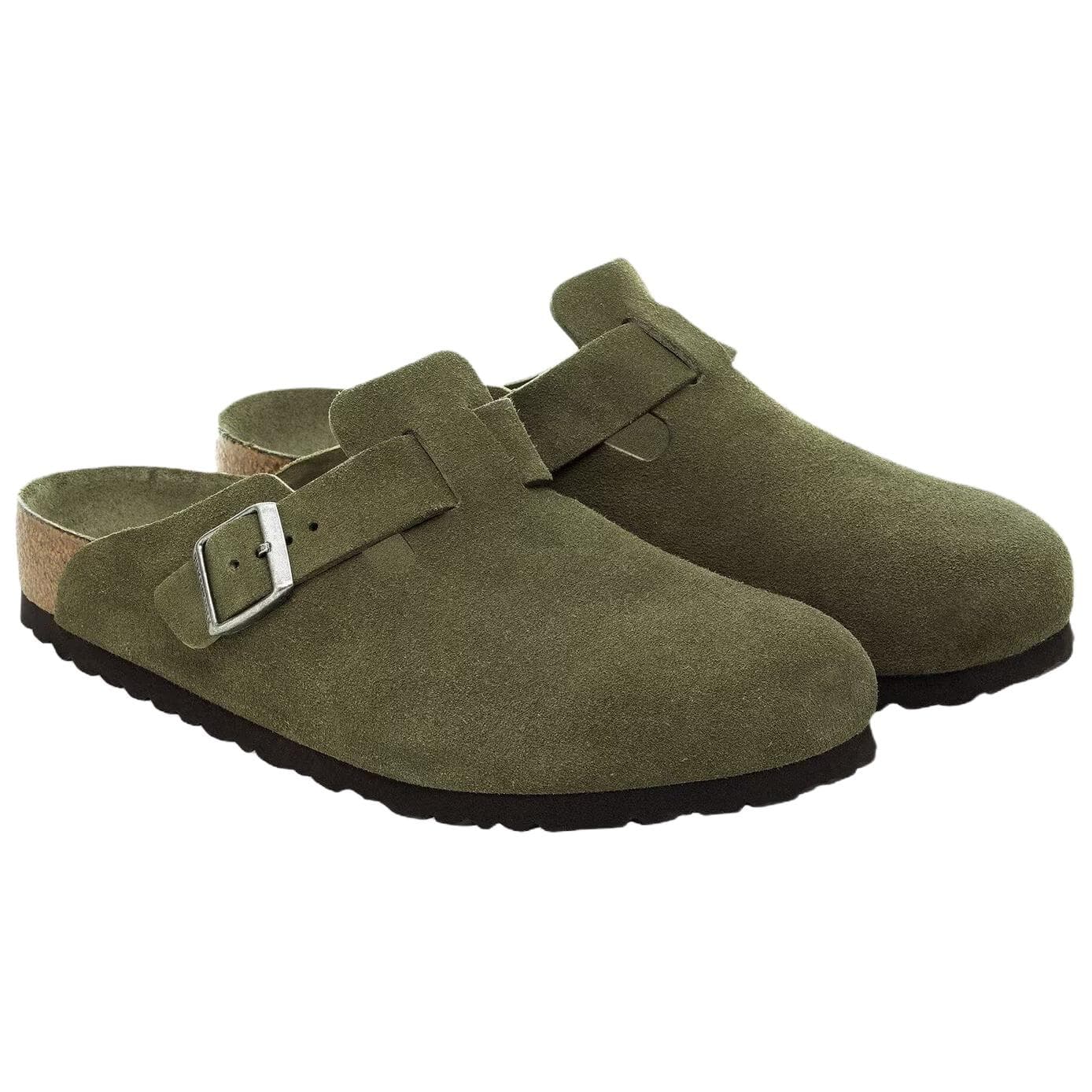 Сандалии Birkenstock Boston Soft Footbed ЭВА Отсутствие специальных функций Закрытые тапочки Унисекс Зелёный - изображение 3