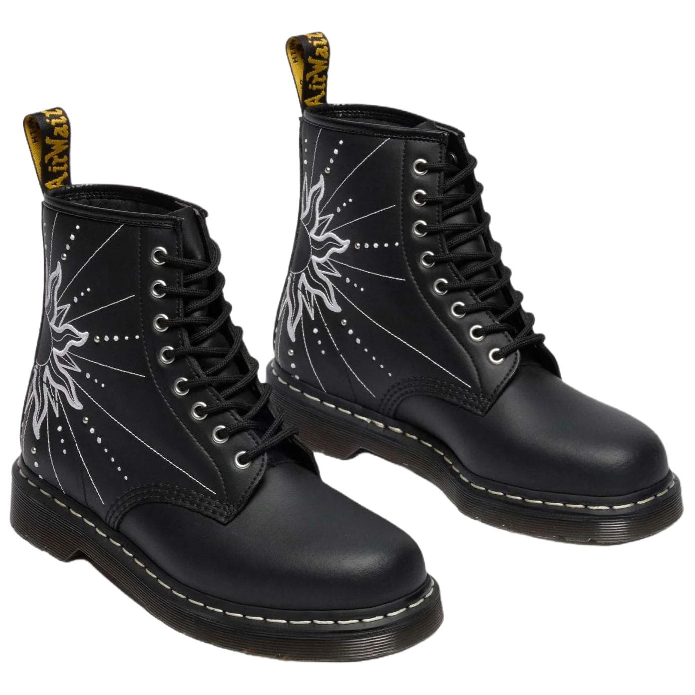 Ботинки Dr.Martens 1460 Солнечный FLARE Кожаные Армейские Ботинки 3 см Унисекс Черные - изображение 3