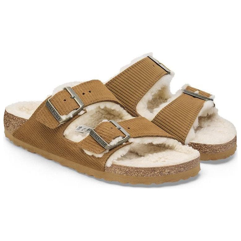 Сандалии Birkenstock Arizona Shearling противоскользящие шлепанцы унисекс коричневые - изображение 4