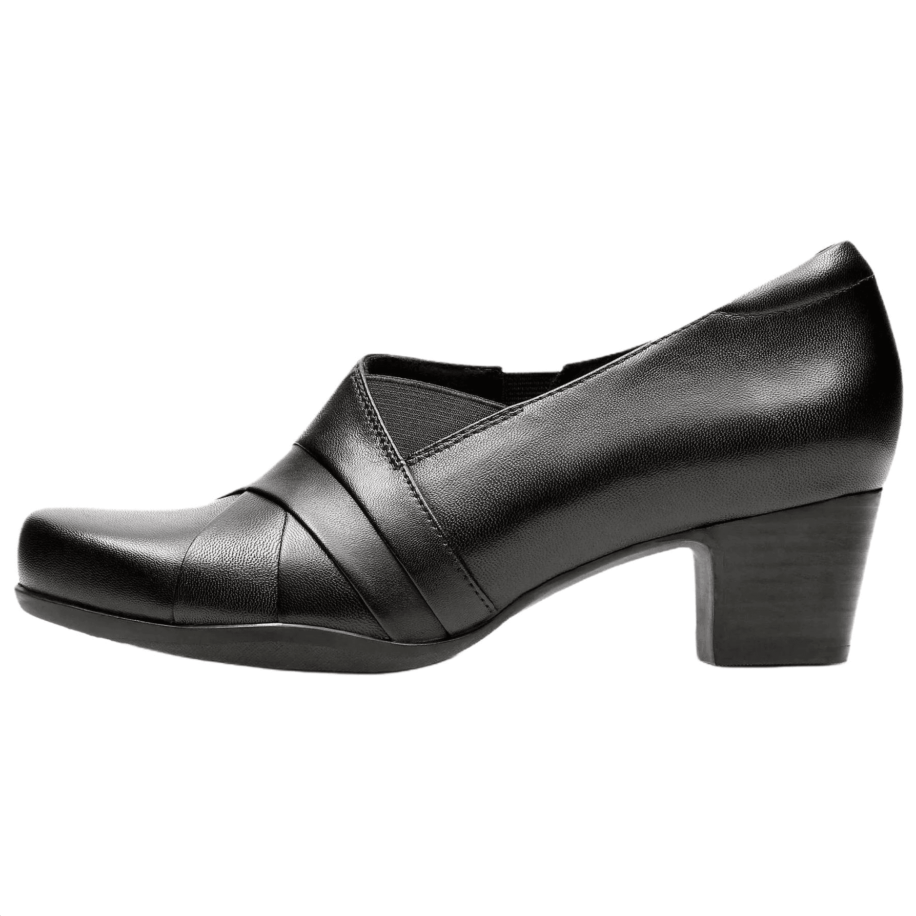 Туфли Clarks Rosalyn Adele Кожа Грубый каблук Высокие каблуки Женские Черный - изображение 1