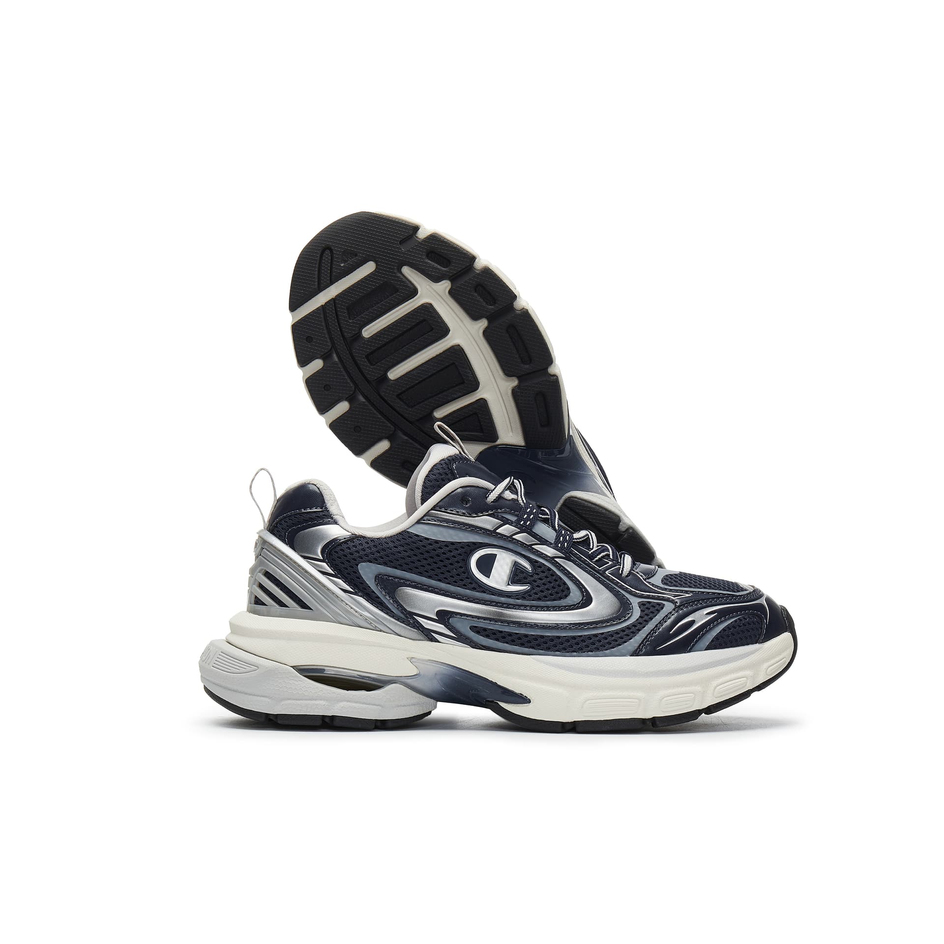 Кроссовки для бега Champion Low Top Беговые кроссовки Мужские Морской синий Серебряный Белый - изображение 2
