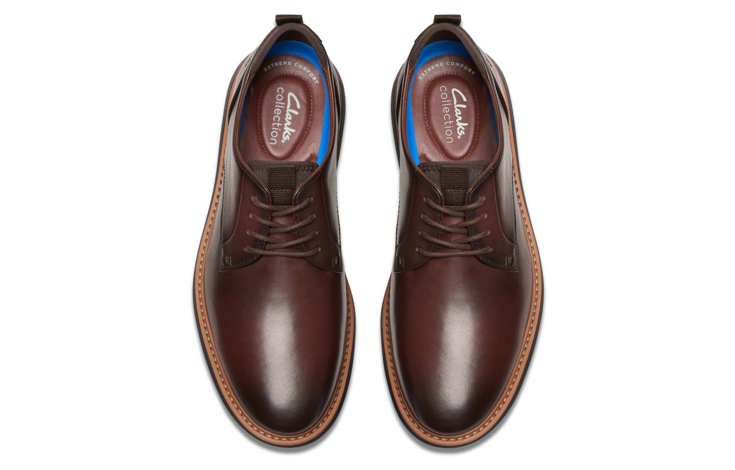 Clarks Коровья кожа Мужские повседневные туфли Мужской Темно-коричневый - изображение 3