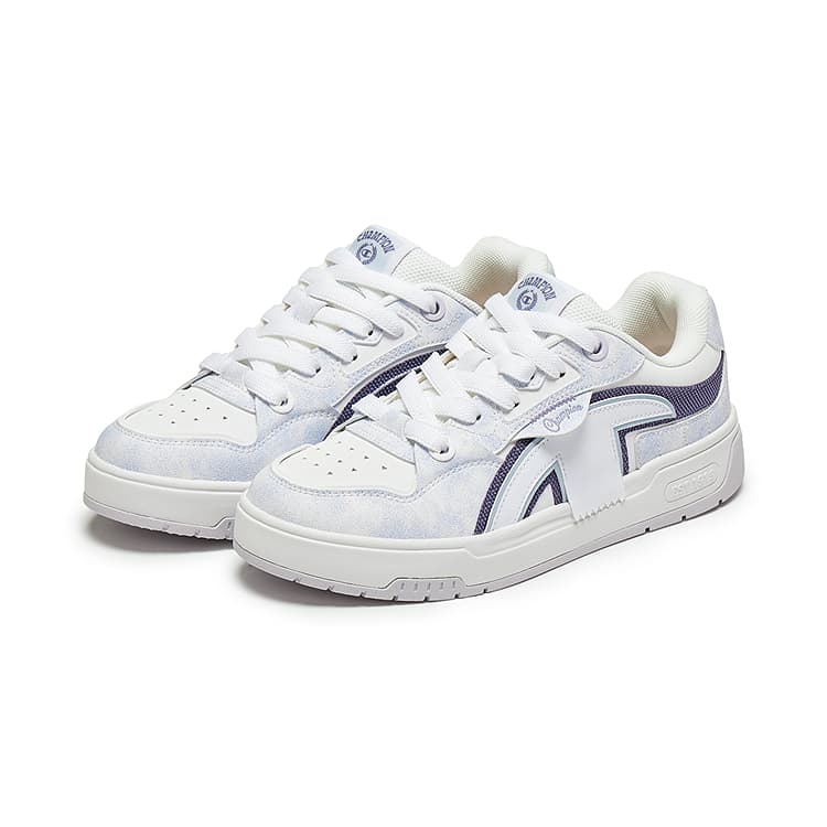Кроссовки Champion Low Top Скейтборд Обувь Женская Молочно-белая Qinghui Синяя - изображение 3