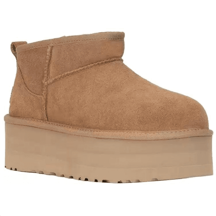 Ботинки зимние UGG Термический Износостойкий Минималистский стиль Универсальный 5 см Платформа с флисовой подкладкой Короткий - изображение 4