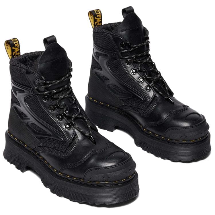 Ботинки Dr.Martens 14XX EXOSHIELD XX01 Кожа Лаконичная Мода Короткие Армейские Ботинки Унисекс Черные - изображение 3