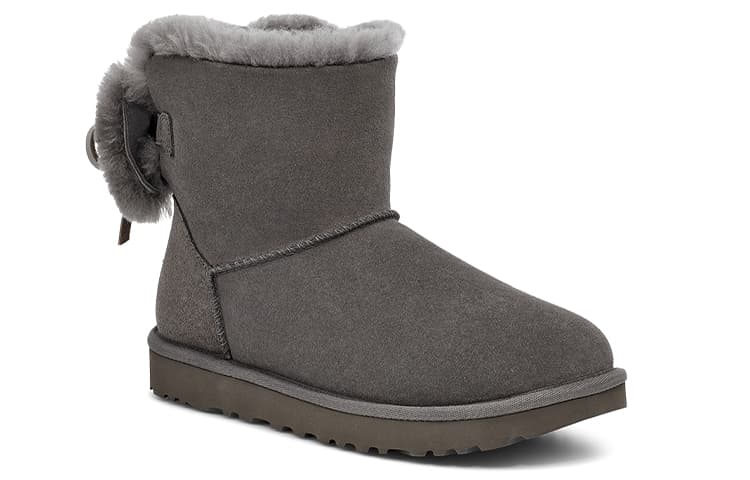 Ботинки зимние UGG Classic Double Bow Mini Charcoal - изображение 3