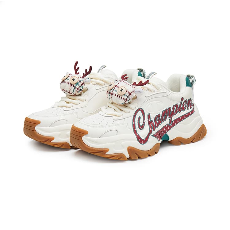 Кроссовки Champion Low Top Massive Sneakers Мужские Молочно-белый Team Красный - изображение 3