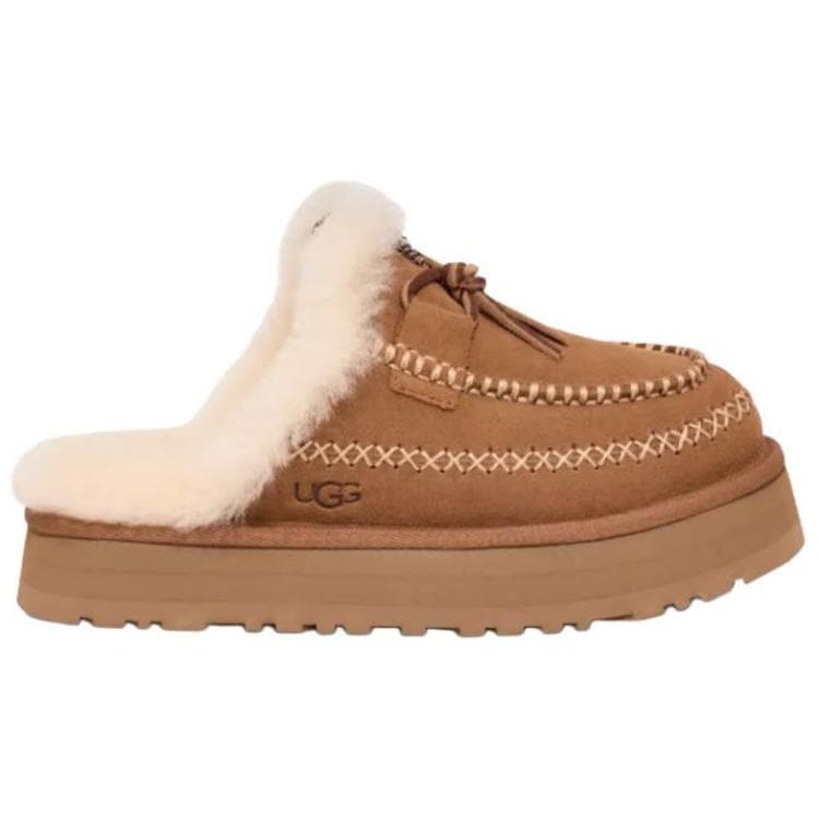 Сандалии UGG Slip-On Круглый носок С флисовой подкладкой Мюли ЭВА Устойчивые к истиранию Домашние тапочки Женские Каштановый - изображение 2